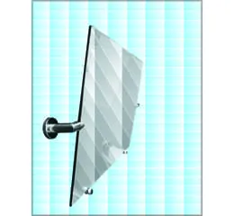 Espelho com inclinação